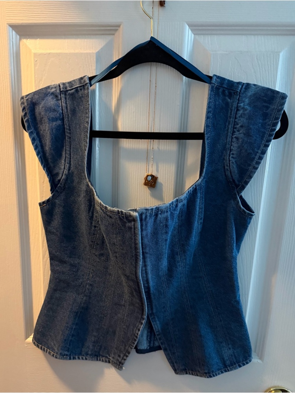 Vici Blue Denim Corset Top